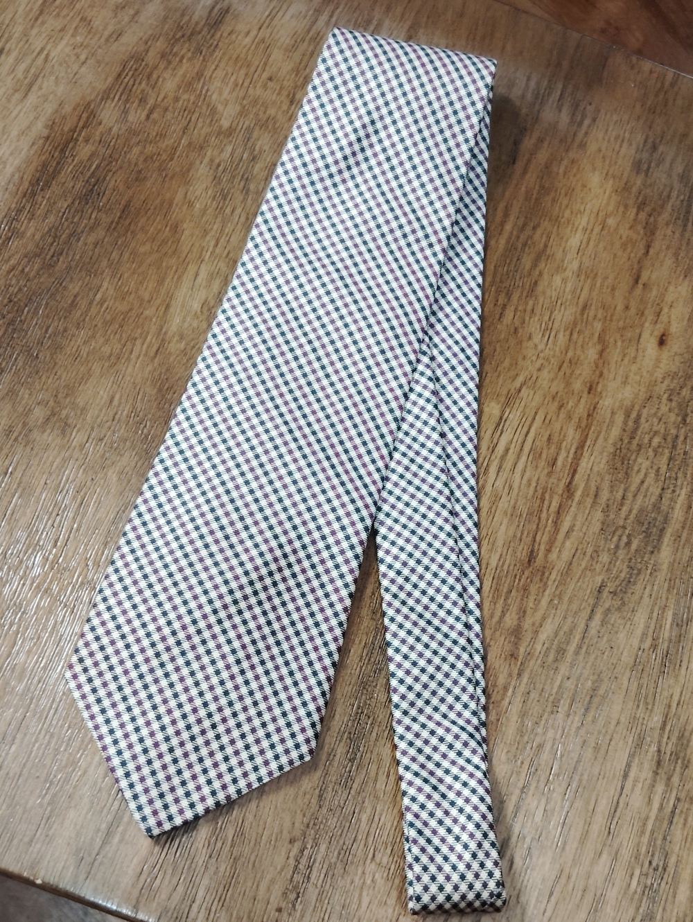 Brooks Brothers Micro-Check Tie in White, Blue & Pink